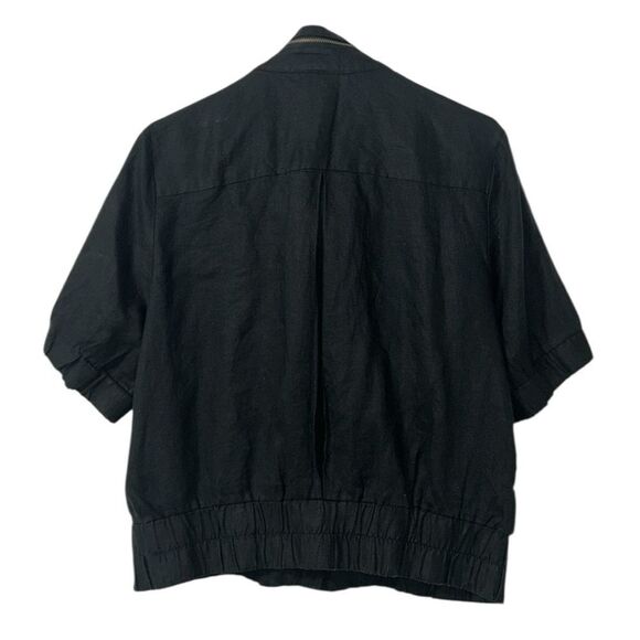 Mossimo Linen Black Crop Zipper Jacket(Size XL) - Picture 4 of 8